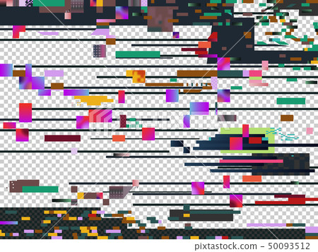Vector glitch noise texture isolated. Glitched computer screen. Television signal decay 50093512