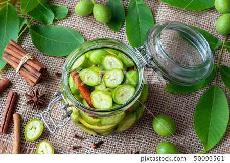 Preparation of tincture from unripe walnuts Preparation of tincture from unripe walnuts 50093561