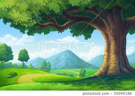 paintings for the hill Trees and paths 50094186