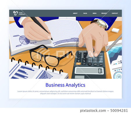 Workers Hands Counting, Business Analytics Vector Workers Hands Counting, Business Analytics Vector 50094281