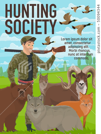 Animals hunting open season, hunter club Animals hunting open season, hunter club 50094344