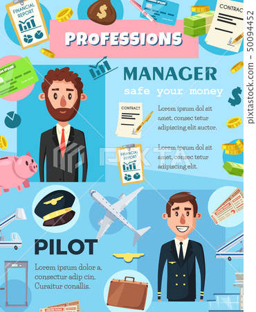 Business manager and aviation pilot professions Business manager and aviation pilot professions 50094452