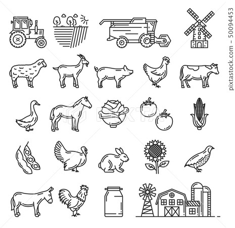 Cattle farm animals and agriculture farmer items Cattle farm animals and agriculture farmer items 50094453