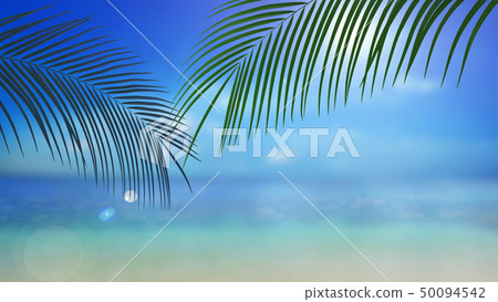 背景 熱帶 海 天空 夏 沙灘 藍 插圖素材 圖庫