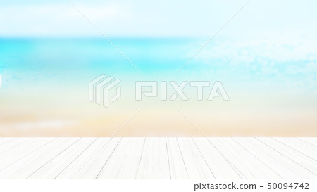 Background-Southern-Ocean-Sky-Beach-Wood Deck 50094742