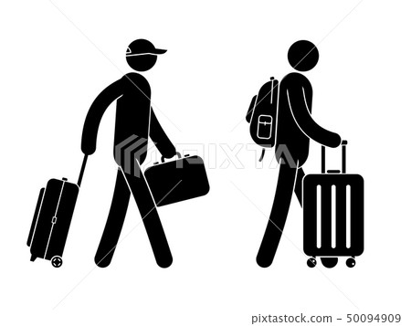 Pictogram people with luggage Pictogram people with luggage 50094909