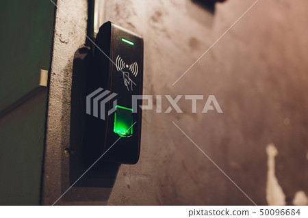 Electronic lock on door privacy concept smart. Electronic lock on door privacy concept smart. 50096684
