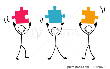 Connected with 3 puzzles Connected with 3 puzzles 50098730