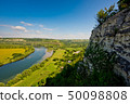 Beautiful view of nature. Blue sky, yelow field. 50098808