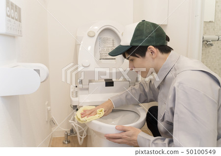 House cleaning toilet housekeeper acting 50100549