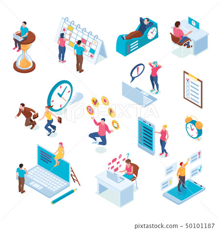 Time management Isometric Set  50101187
