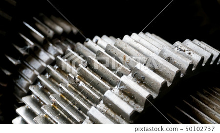 close up gear wheel rotate concept. spare part close up gear wheel rotate concept. spare part 50102737