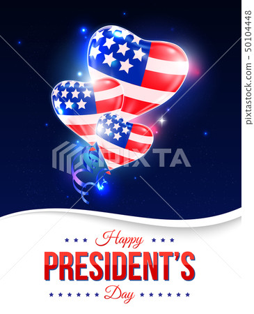 Happy President's day holiday design background with ballons Happy President's day holiday design background with ballons 50104448