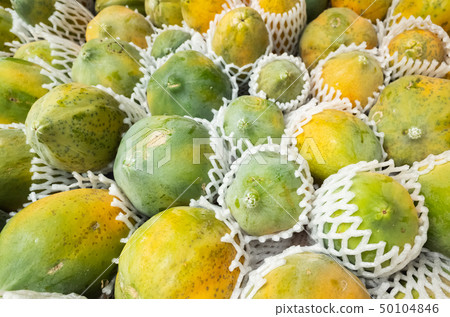 papaya fruit stacked on the marketplace papaya fruit stacked on the marketplace 50104846