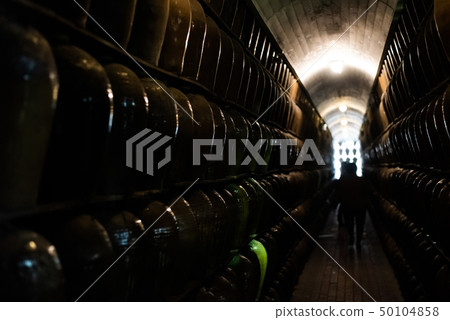 rows of fermented alcoholic beverage rows of fermented alcoholic beverage 50104858