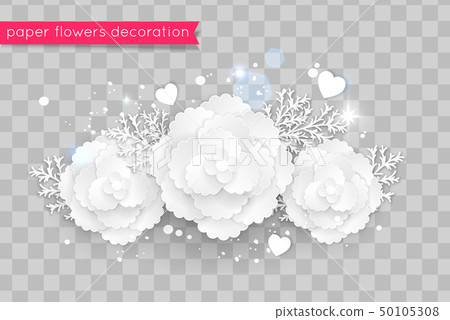 Paper cut flowers. Vector eps 10 format. Paper cut flowers. Vector eps 10 format. 50105308