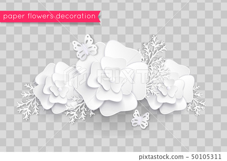 Paper cut flowers. Vector eps 10 format. Paper cut flowers. Vector eps 10 format. 50105311