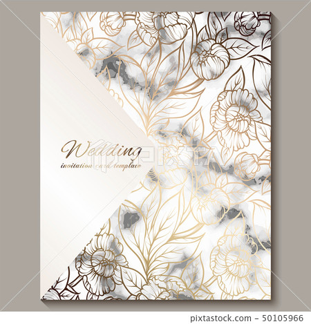 Luxury and elegant wedding invitation cards with 50105966