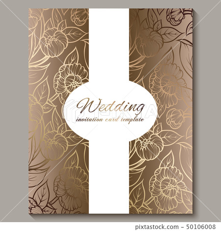Exquisite royal luxury wedding invitation, gold Exquisite royal luxury wedding invitation, gold 50106008