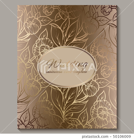 Exquisite royal luxury wedding invitation, gold Exquisite royal luxury wedding invitation, gold 50106009