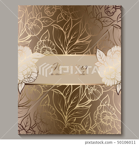 Exquisite royal luxury wedding invitation, gold Exquisite royal luxury wedding invitation, gold 50106011