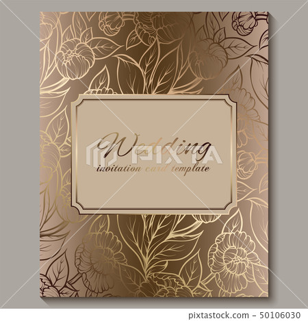 Exquisite royal luxury wedding invitation, gold 50106030