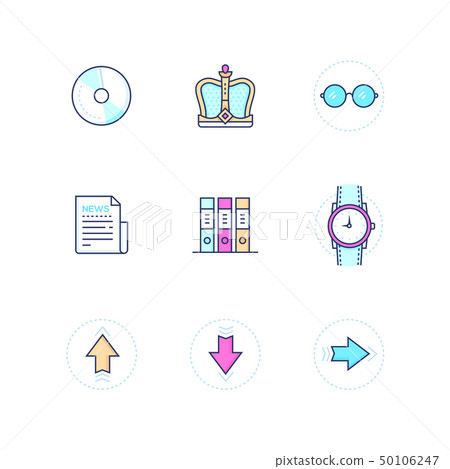 Business concepts - modern colorful line design style icons set 50106247