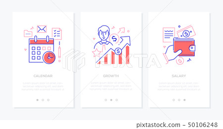 Business and finance - set of line design style vertical web banners Business and finance - set of line design style vertical web banners 50106248