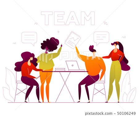 Business team - flat design style colorful illustration Business team - flat design style colorful illustration 50106249