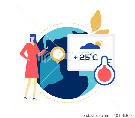 Weather concept - colorful flat design style illustration 50106360