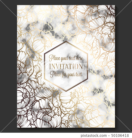 Luxury and elegant wedding invitation card 50106418