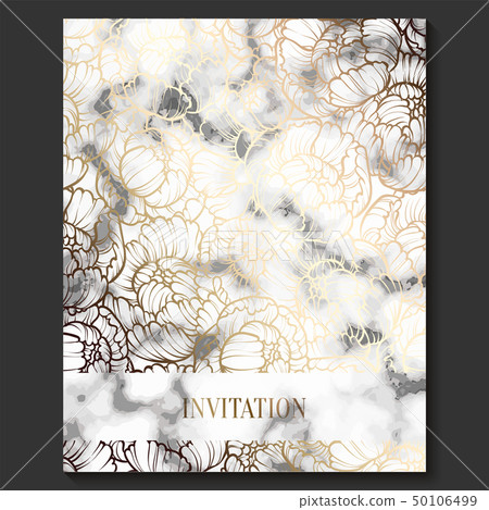 Luxury and elegant wedding invitation card 50106499