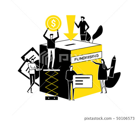 Make a donation - flat design style illustration 50106573