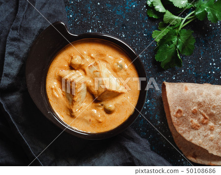 Shahi paneer or paneer butter masala, top view Shahi paneer or paneer butter masala, top view 50108686