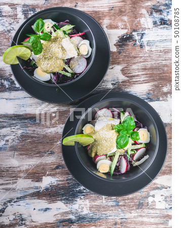 Vegetable salad with radish, red cabbage Vegetable salad with radish, red cabbage 50108785