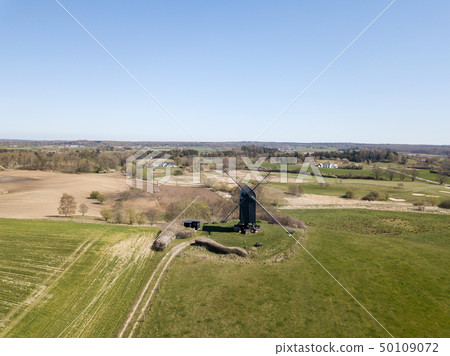 Aerial View of Historic Danish Windmill 50109072