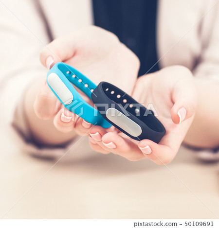 fitness tracker smart bracelets hands technology fitness tracker smart bracelets hands technology 50109691