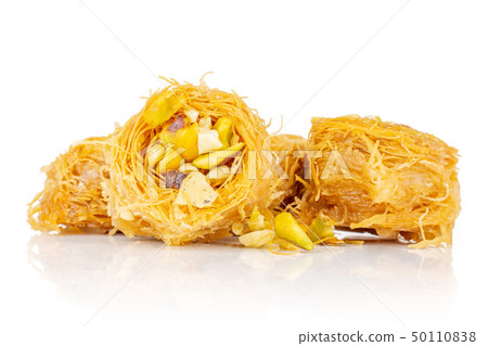 Lebanese baklava nest isolated on white 50110838