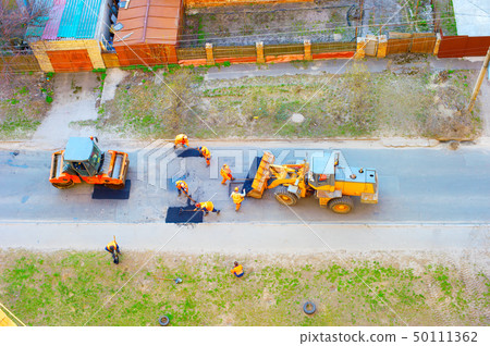 fixing road, roller compactor, excavator 50111362