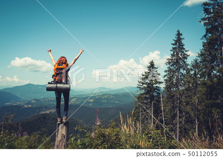 a girl hiker 50112055