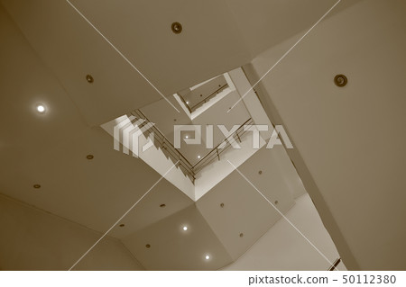 Minimalistic interior design with a white 50112380
