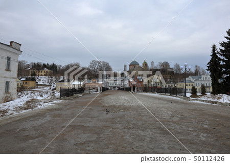 Pedestrian bridge in Torzhok, Russia Pedestrian bridge in Torzhok, Russia 50112426