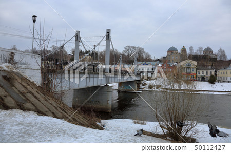 Pedestrian bridge in Torzhok, Russia 50112427