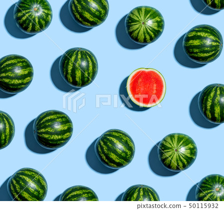 One out unique watermelons arranged One out unique watermelons arranged 50115932