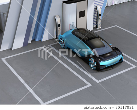 Image of an autonomous FCV parked at a hydrogen station equipped with solar panels Image of an autonomous FCV parked at a hydrogen station equipped with solar panels 50117051