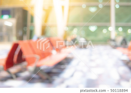 Abstract blur airport terminal hall background 50118894