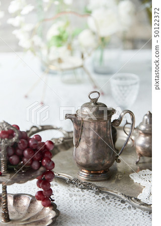 罐，罐，葡萄酒，桌，玻璃，背景 50122372