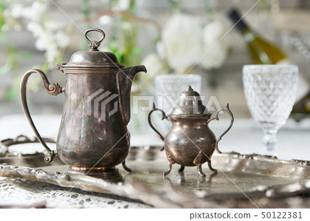 罐，罐，葡萄酒，桌，玻璃，背景 50122381