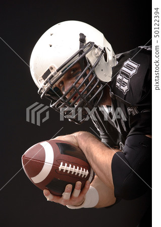 Close up portrait of American Football Player Close up portrait of American Football Player 50122394