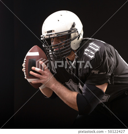 Close up portrait of American Football Player Close up portrait of American Football Player 50122427